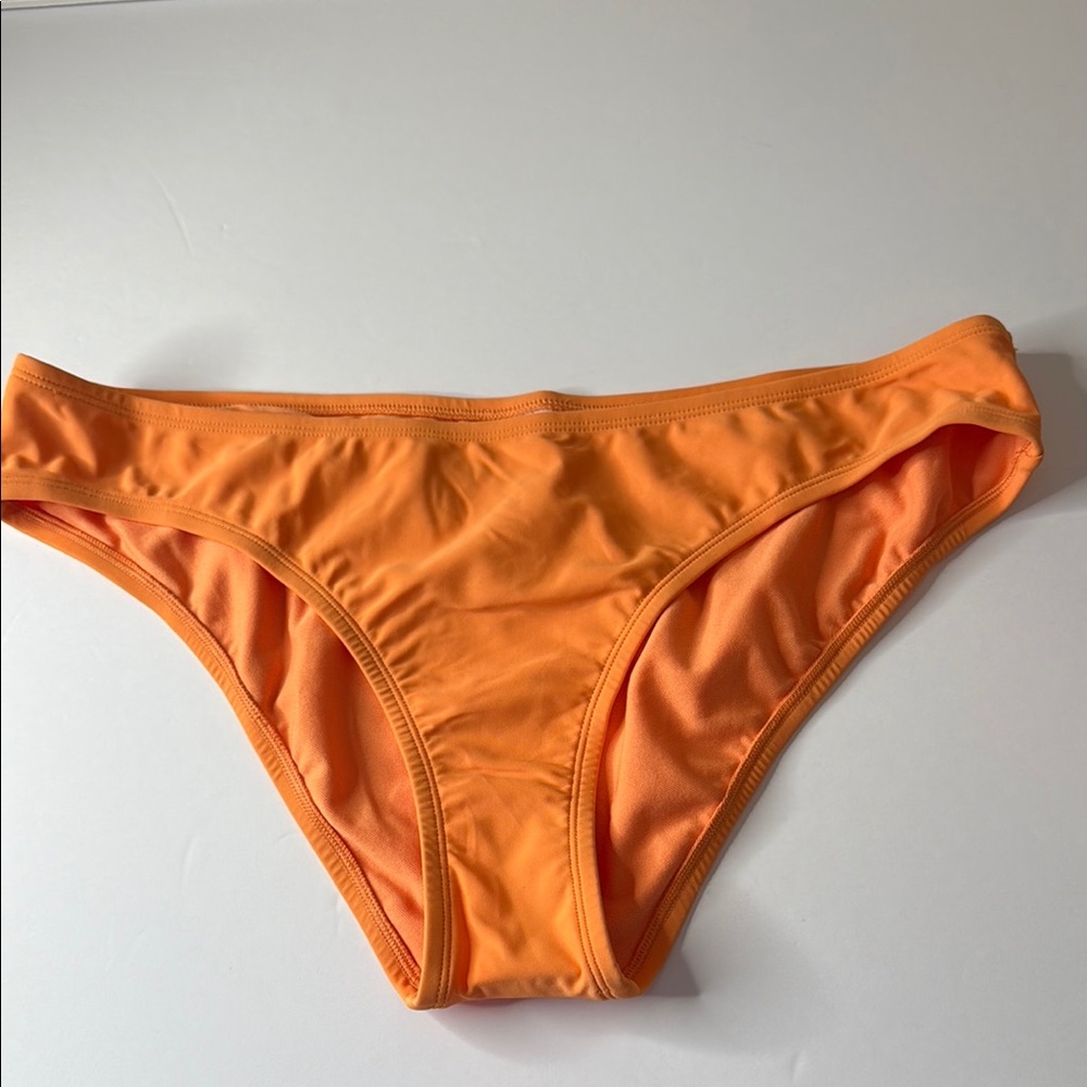 Kona Sol Bright Orange Hipster Bikini Swim Bottoms Large